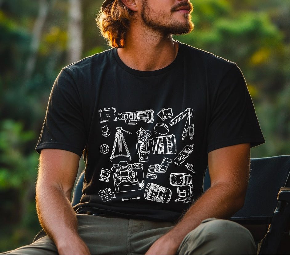 Photographer Shirt | Unique Gifts for Photography Enthusiasts, Travel Apparel & Accessories, Camera Lover Gift Ideas