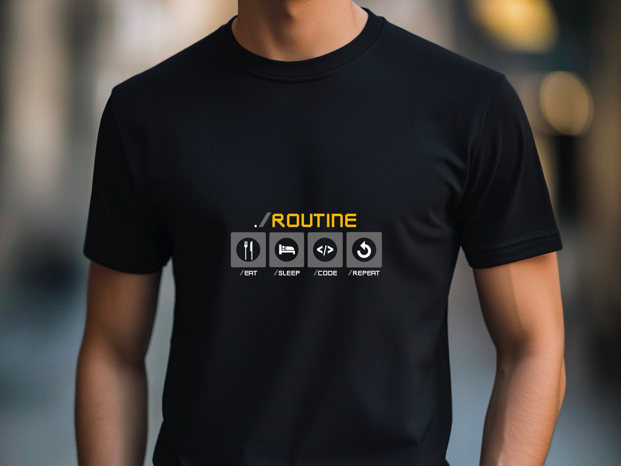 Developer Routine Shirt, Eat Sleep Code Repeat Tee, Funny Programmer T-Shirt, Software Engineer Gift, Coding Unisex Shirt