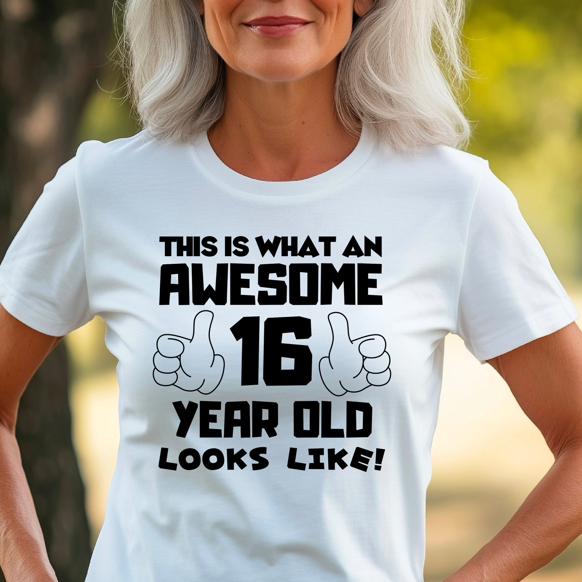 This is What an Awesome 16 Year Old Looks Like – Kids Tee Cotton - Boys Girls Birthday T-Shirt, Perfect Gift