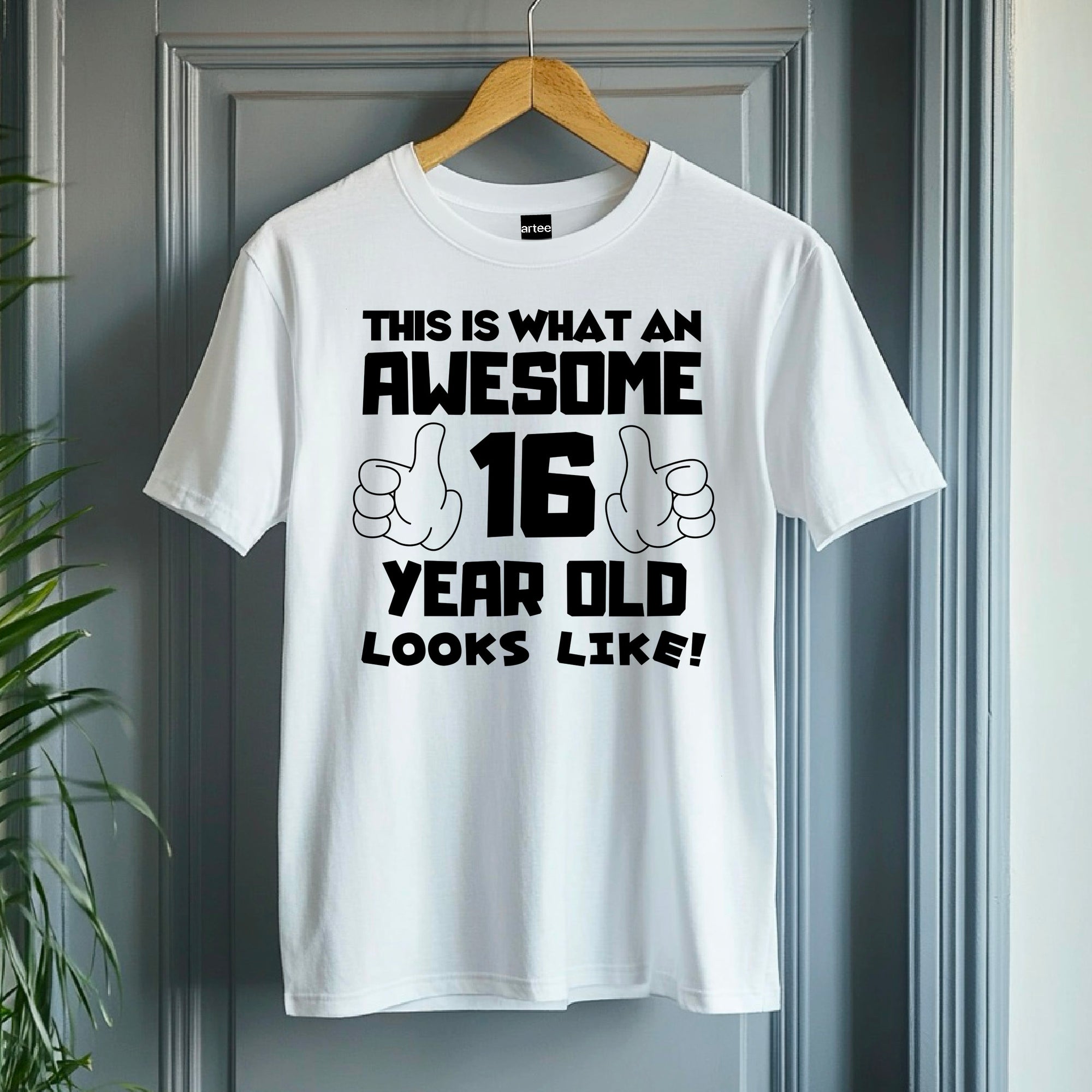 This is What an Awesome 16 Year Old Looks Like – Kids Tee Cotton - Boys Girls Birthday T-Shirt, Perfect Gift