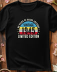 1945 80th Birthday T-Shirt | Funny 80th Gifts for Him, Gifts for Him | Classic 80th T-Shirt for Men