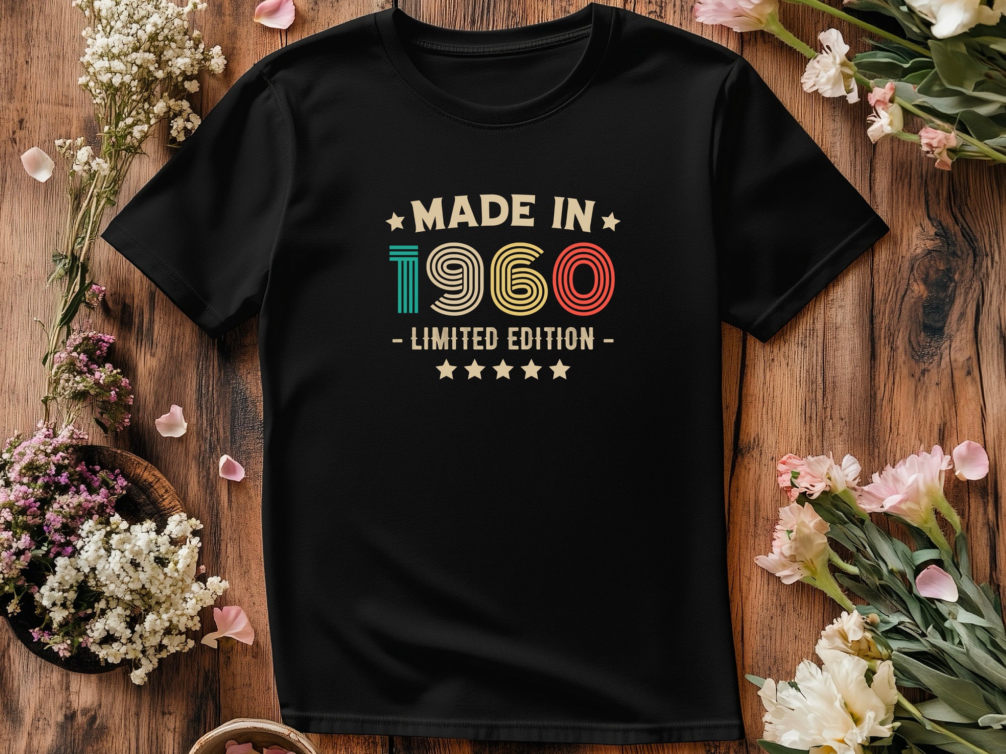 65th Birthday T-Shirt | Vintage 1960 Limited Edition | Funny 65th Gift for Men | Classic 65th Shirt for Him