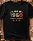 65th Birthday T-Shirt | Vintage 1960 Limited Edition | Funny 65th Gift for Men | Classic 65th Shirt for Him