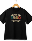65th Birthday T-Shirt | Vintage 1960 Limited Edition | Funny 65th Gift for Men | Classic 65th Shirt for Him