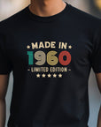 65th Birthday T-Shirt | Vintage 1960 Limited Edition | Funny 65th Gift for Men | Classic 65th Shirt for Him