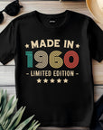 65th Birthday T-Shirt | Vintage 1960 Limited Edition | Funny 65th Gift for Men | Classic 65th Shirt for Him