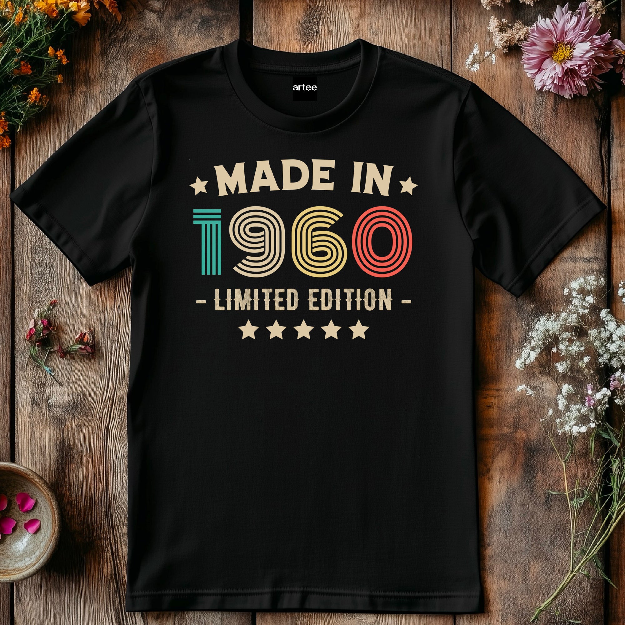 65th Birthday T-Shirt | Vintage 1960 Limited Edition | Funny 65th Gift for Men | Classic 65th Shirt for Him