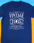 Vintage 1965 - All Original Parts T-Shirt, 60th Birthday Gift for Men, Funny 60th Gift for Dad, Classic 1965 T-Shirt
