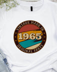 Vintage 1965 - Made with Original Parts T-Shirt, 60th Birthday Gift for Men, Funny 60th Gift for Dad, Classic 1965 T-Shirt