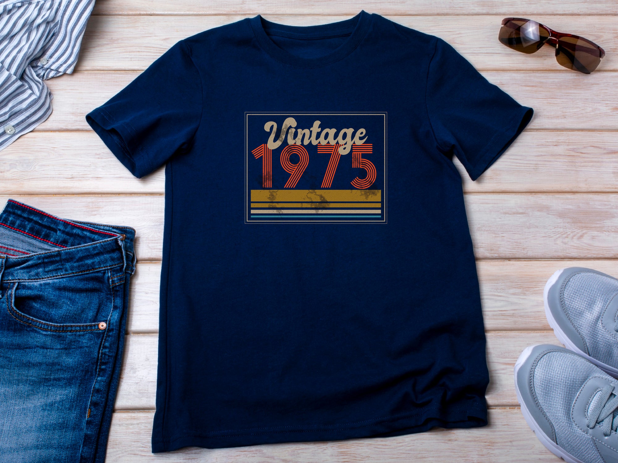 1975 Vintage PR-ET T-Shirt, 50th Birthday Gift for Men, Funny 50th Gift for Dad, 50th T-Shirt