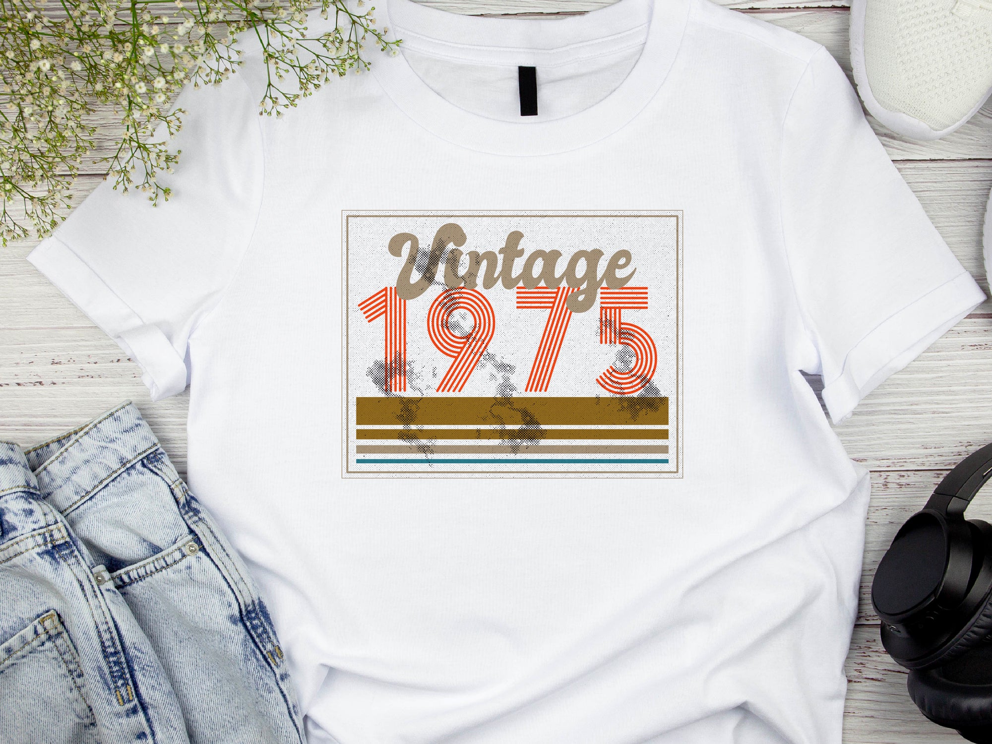 1975 Vintage PR-ET T-Shirt, 50th Birthday Gift for Men, Funny 50th Gift for Dad, 50th T-Shirt