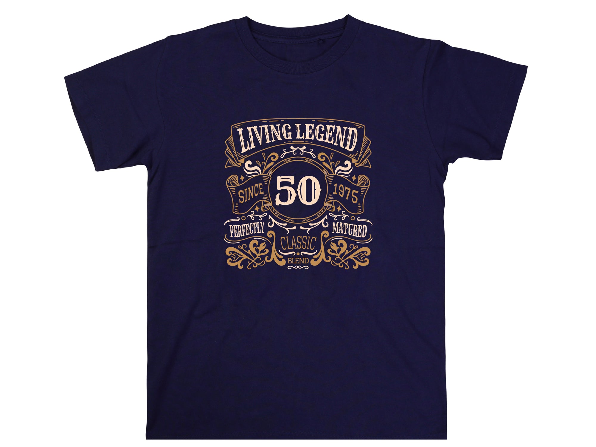 Living Legend 1975 - 50th Birthday T-Shirt, Perfectly Matured Classic Blend, Funny 50th Gift for Dad, 50th Gifts for Men, 50th T-Shirt