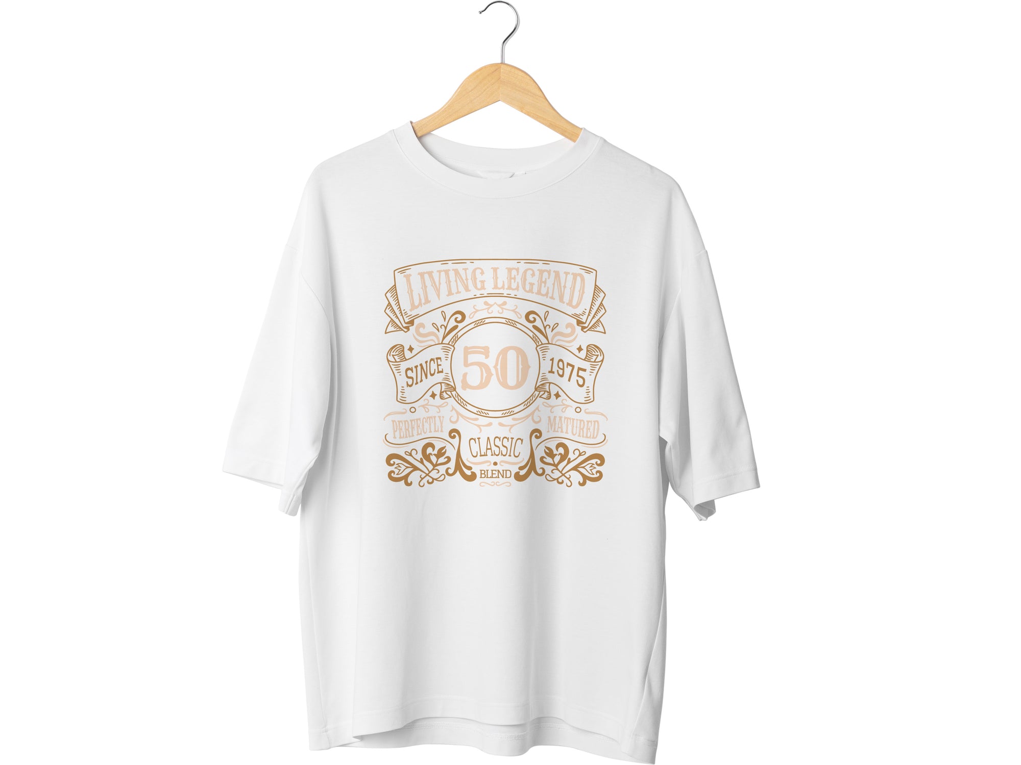 Living Legend 1975 - 50th Birthday T-Shirt, Perfectly Matured Classic Blend, Funny 50th Gift for Dad, 50th Gifts for Men, 50th T-Shirt