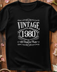 Vintage 1980 - 45th Birthday T-Shirt, All Original Parts, Funny 45th Gift for Dad, 45th Gifts for Men, 45th T-Shirt