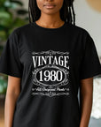 Vintage 1980 - 45th Birthday T-Shirt, All Original Parts, Funny 45th Gift for Dad, 45th Gifts for Men, 45th T-Shirt