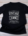 Vintage 1980 - 45th Birthday T-Shirt, All Original Parts, Funny 45th Gift for Dad, 45th Gifts for Men, 45th T-Shirt