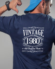 Vintage 1980 - 45th Birthday T-Shirt, All Original Parts, Funny 45th Gift for Dad, 45th Gifts for Men, 45th T-Shirt