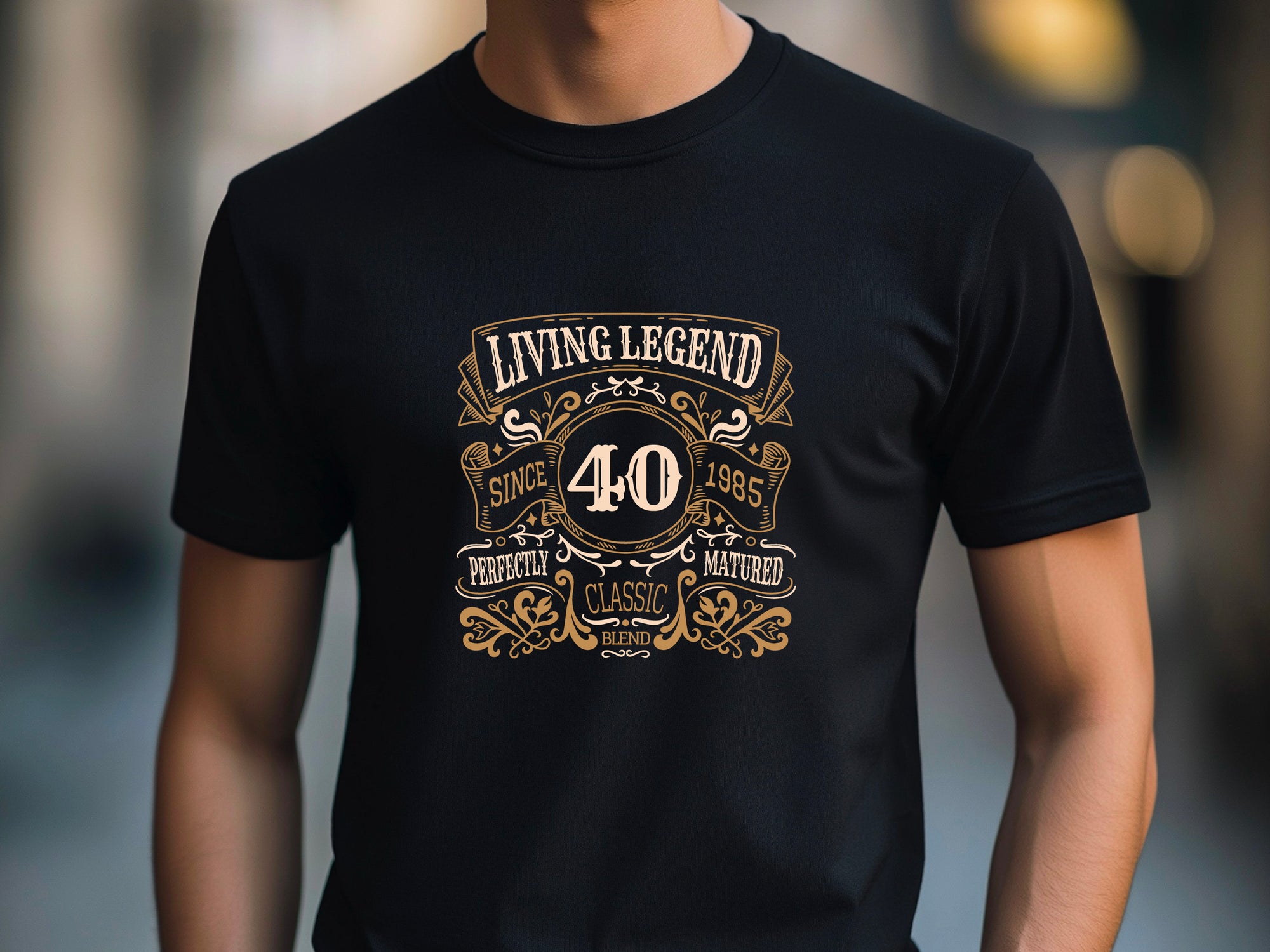 Living Legend 1985 - 40th Birthday T-Shirt, Perfectly Matured Classic Blend, Funny 40th Gift for Dad, 40th Gifts for Men, 40th T-Shirt