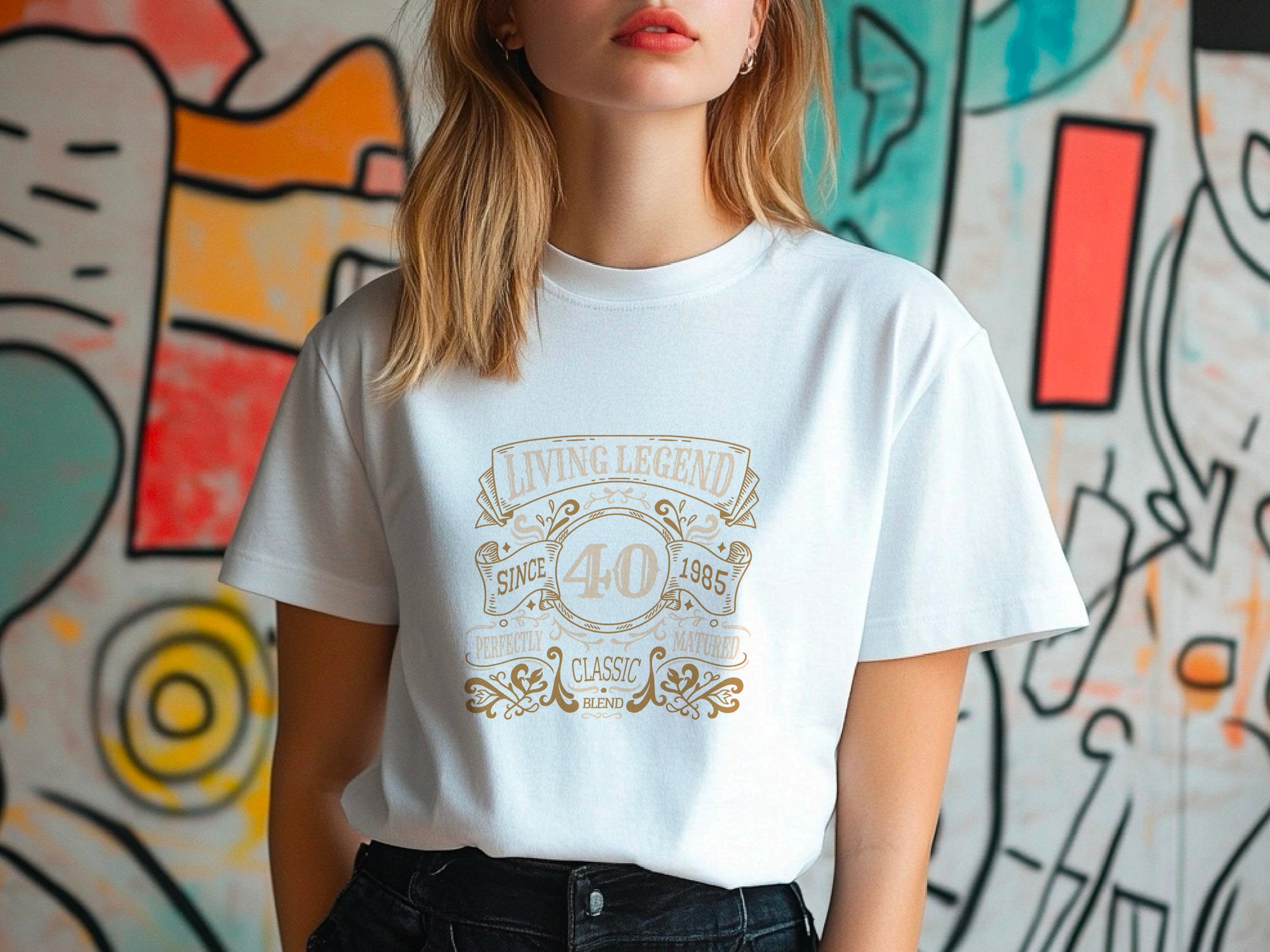 Living Legend 1985 - 40th Birthday T-Shirt, Perfectly Matured Classic Blend, Funny 40th Gift for Dad, 40th Gifts for Men, 40th T-Shirt