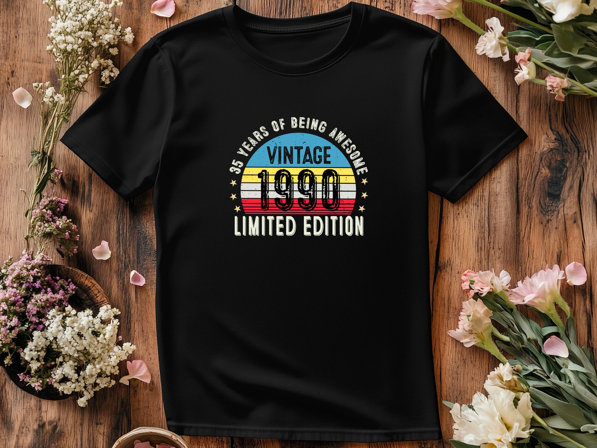 1990 35th Birthday T-Shirt | Funny 35th Gifts for Him, Gifts for Him | Classic 35th T-Shirt for Men