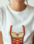 Oktoberfest Woman Costume T-Shirt, Bavarian Dirndl Style Tee, German Beer Festival Shirt, Funny Prost Shirt, Munich Party Outfit