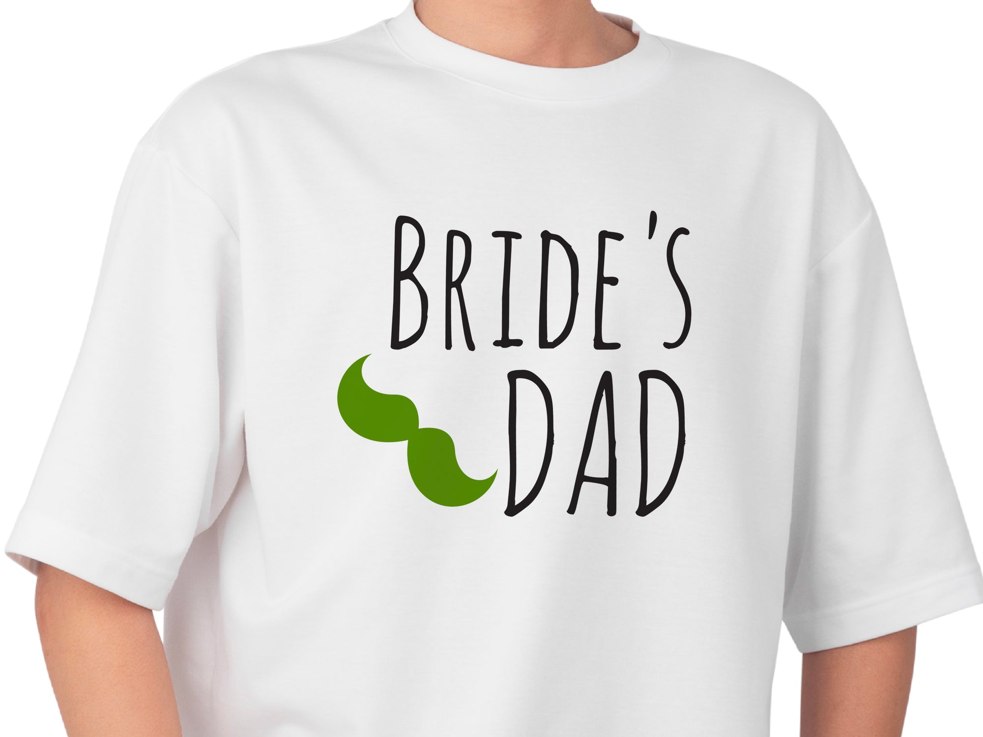 Father of the Bride Shirt – Bride’s Dad T-Shirt – Funny Wedding Tee with Mustache – Gift for Bride’s Father – Green Wedding Shirt