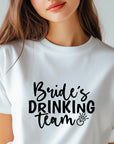 Bride’s Drinking Team Shirt – Bachelorette Party T-Shirt – Bridal Party Matching Tee – Team Bride Outfit – Wedding Squad Shirt