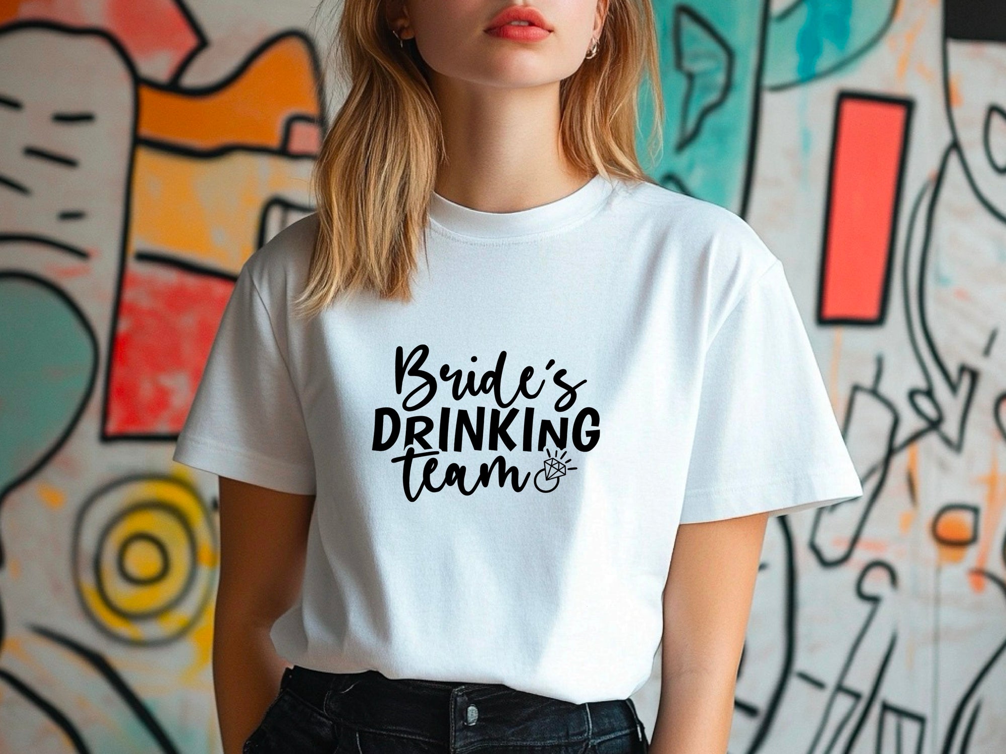 Bride’s Drinking Team Shirt – Bachelorette Party T-Shirt – Bridal Party Matching Tee – Team Bride Outfit – Wedding Squad Shirt