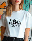Bride’s Drinking Team Shirt – Bachelorette Party T-Shirt – Bridal Party Matching Tee – Team Bride Outfit – Wedding Squad Shirt