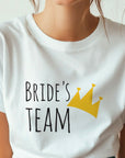 Team Bride Shirt with Crown – Bridesmaid Wedding Party T-Shirt – Matching Bachelorette Tee – Bride Squad Gift – Bridal Party Outfit