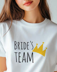 Team Bride Shirt with Crown – Bridesmaid Wedding Party T-Shirt – Matching Bachelorette Tee – Bride Squad Gift – Bridal Party Outfit