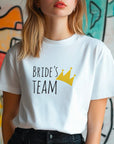 Team Bride Shirt with Crown – Bridesmaid Wedding Party T-Shirt – Matching Bachelorette Tee – Bride Squad Gift – Bridal Party Outfit