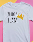 Team Bride Shirt with Crown – Bridesmaid Wedding Party T-Shirt – Matching Bachelorette Tee – Bride Squad Gift – Bridal Party Outfit