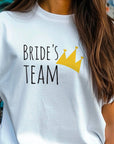 Team Bride Shirt with Crown – Bridesmaid Wedding Party T-Shirt – Matching Bachelorette Tee – Bride Squad Gift – Bridal Party Outfit