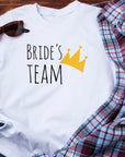 Team Bride Shirt with Crown – Bridesmaid Wedding Party T-Shirt – Matching Bachelorette Tee – Bride Squad Gift – Bridal Party Outfit