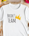 Team Bride Shirt with Crown – Bridesmaid Wedding Party T-Shirt – Matching Bachelorette Tee – Bride Squad Gift – Bridal Party Outfit
