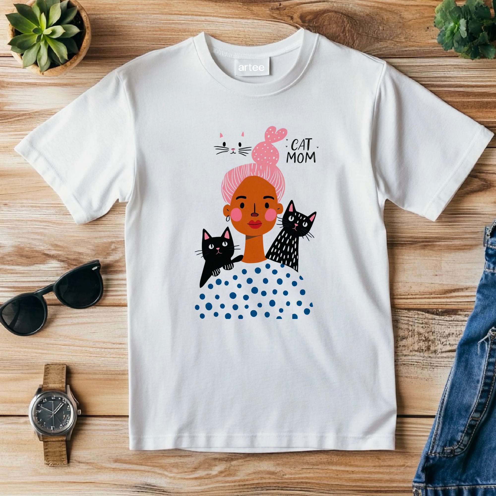 Cat mom three cats Shirt, Gift For Cat Mom, Cat Gift For Mothers Day, Cat Mama Shirts, Cat Lover Shirt, New Cat Mom Shirt, Fur Mama