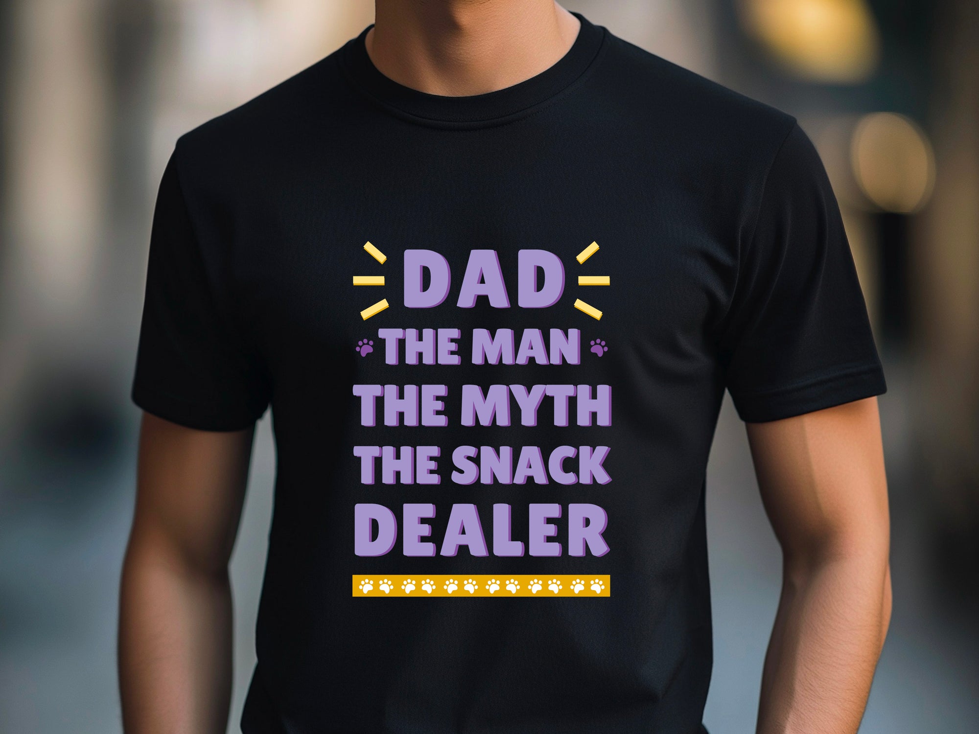 Dad The Man The Myth The Snack Dealer Shirt – Funny Fathers Day Gift – Cool Dad T-Shirt – Gift for Him – Snack Dad Tee