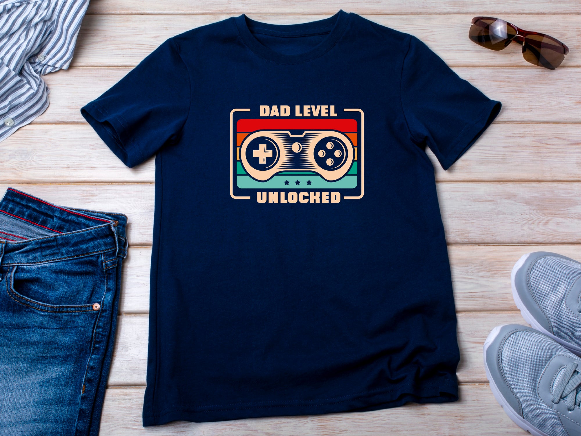 Dad Level Unlocked Gamer Svg, Funny New Dad Handheld Game Console Svg, Father's Day Png, Digital Download