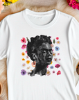 Frida Kahlo T-Shirt – Abstract Art Tee with Floral Details | Frida Fan Gift | Kahlo-Inspired Graphic Shirt | Unique Artistic T-Shirt
