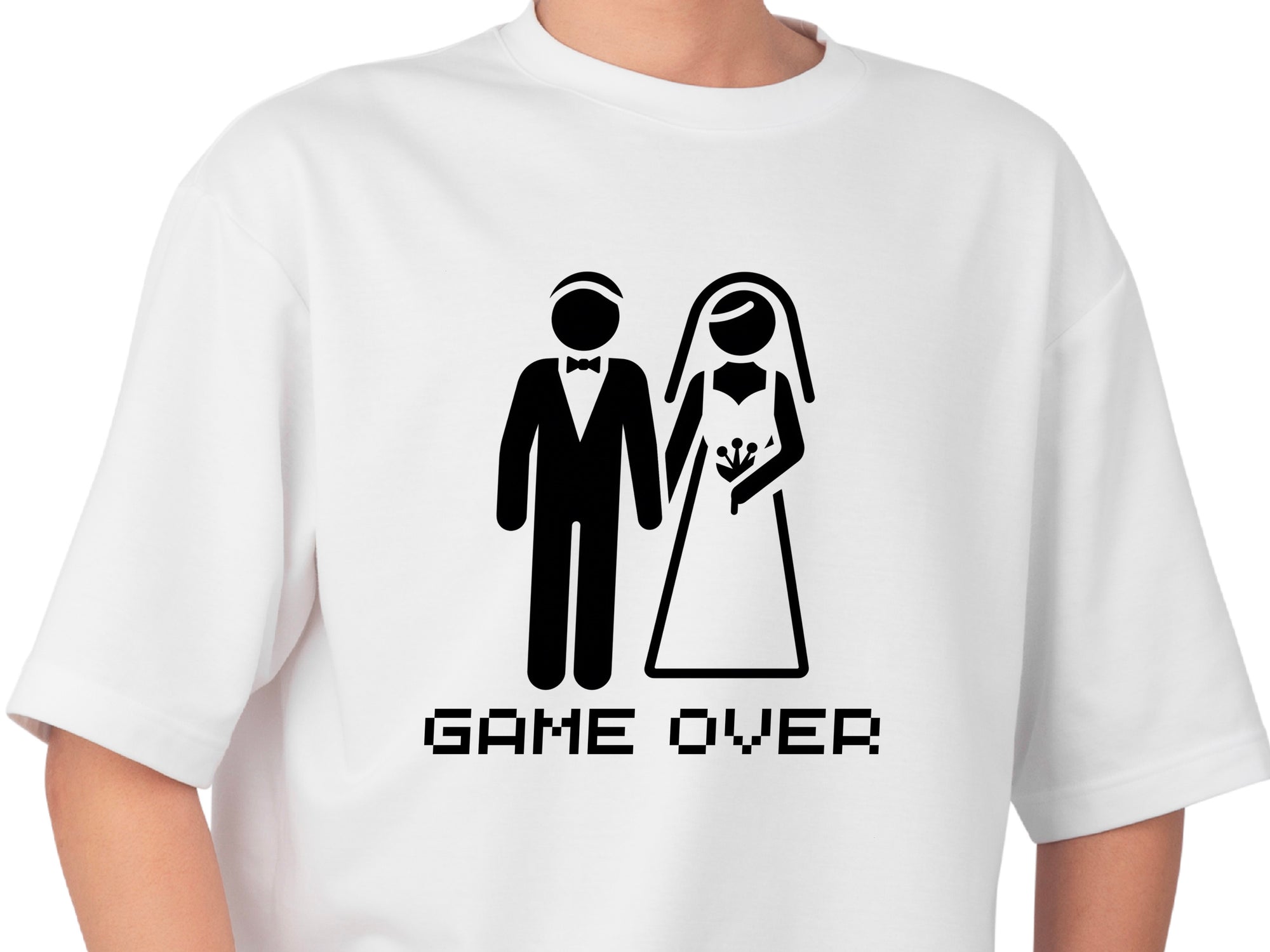 Funny Groom Shirt – Game Over Wedding T-Shirt – Bachelor Party Tee for Men – Just Married Gift – Husband Shirt – Wedding Humor