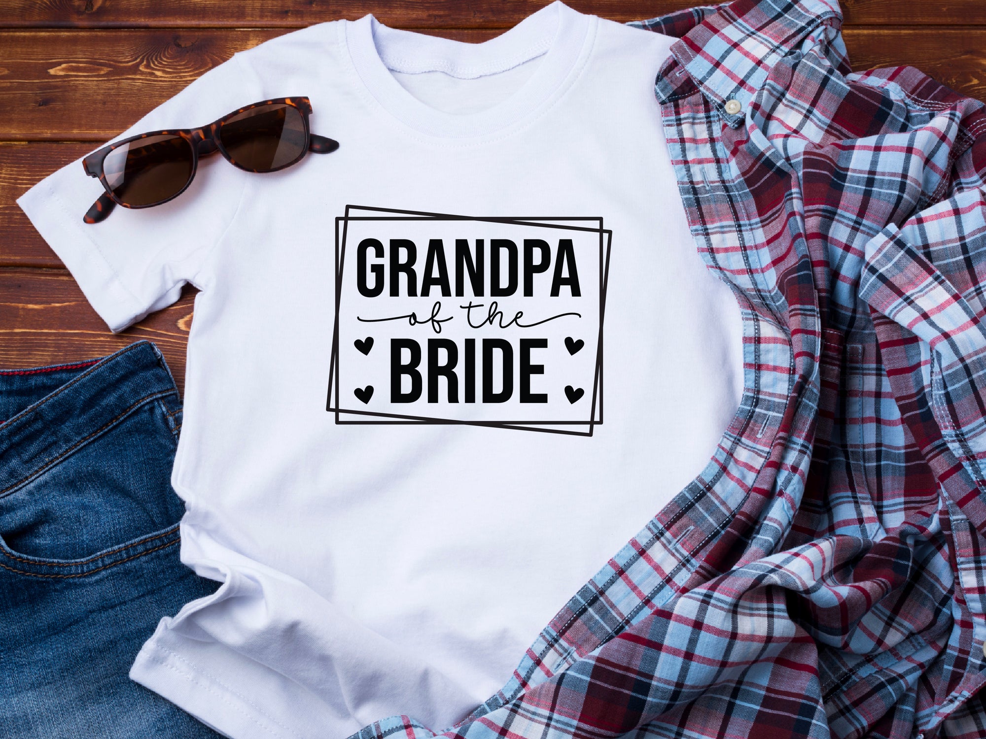 Grandpa of the Bride Shirt – Wedding Gift – Family Matching T-Shirt