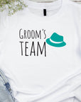 Groom’s Team T-Shirt – Green Hat Wedding Shirt for Men – Funny Bachelor Party Tee – Groomsman Outfit – Wedding Squad Shirt