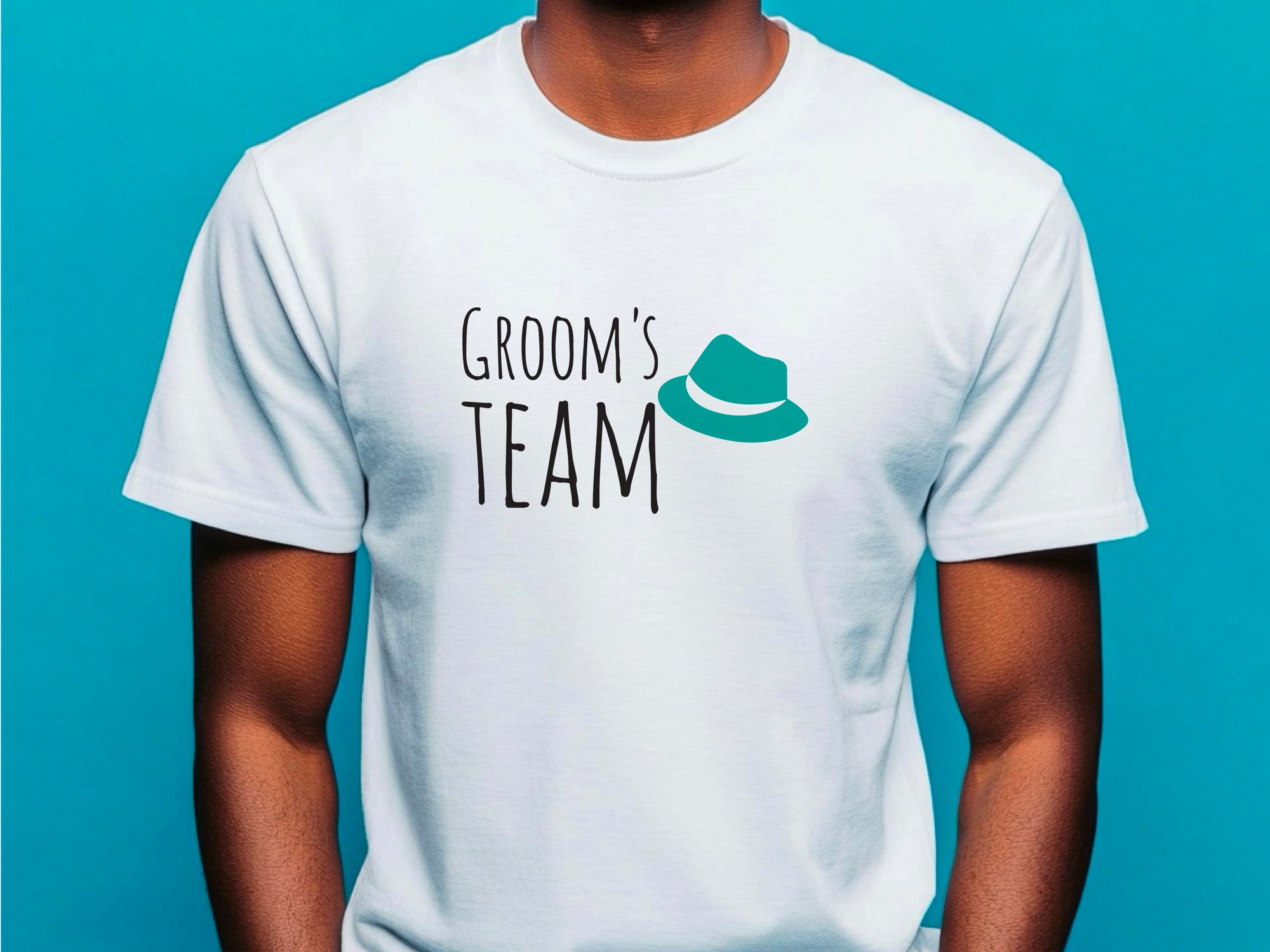Groom’s Team T-Shirt – Green Hat Wedding Shirt for Men – Funny Bachelor Party Tee – Groomsman Outfit – Wedding Squad Shirt