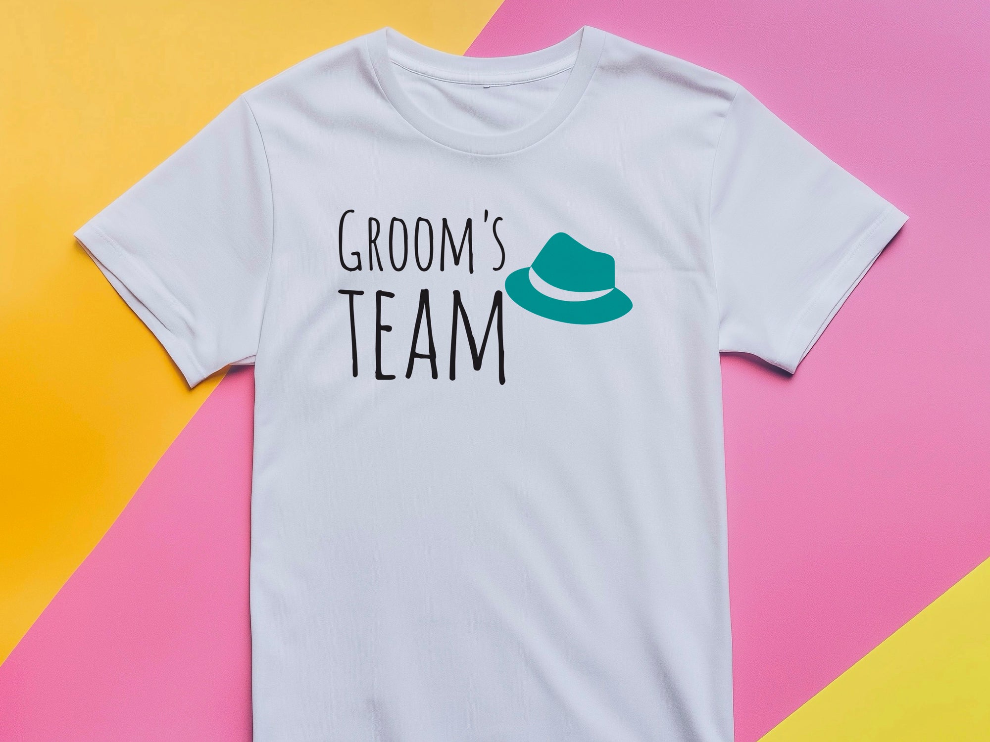 Groom’s Team T-Shirt – Green Hat Wedding Shirt for Men – Funny Bachelor Party Tee – Groomsman Outfit – Wedding Squad Shirt