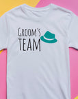 Groom’s Team T-Shirt – Green Hat Wedding Shirt for Men – Funny Bachelor Party Tee – Groomsman Outfit – Wedding Squad Shirt