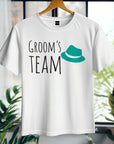 Groom’s Team T-Shirt – Green Hat Wedding Shirt for Men – Funny Bachelor Party Tee – Groomsman Outfit – Wedding Squad Shirt