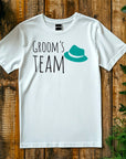 Groom’s Team T-Shirt – Green Hat Wedding Shirt for Men – Funny Bachelor Party Tee – Groomsman Outfit – Wedding Squad Shirt