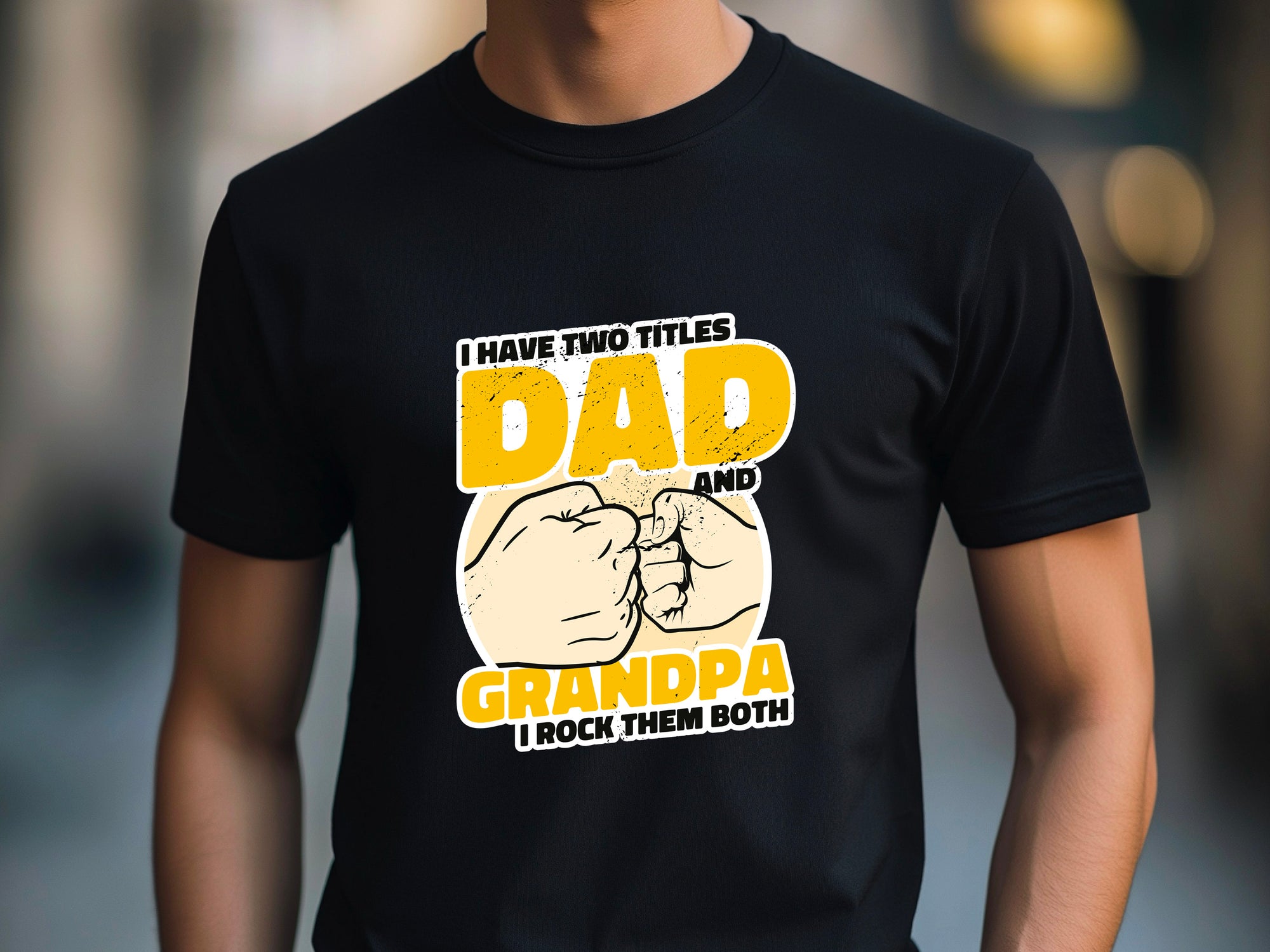 Funny Fathers Day T Shirt Gifts I Have Two Titles Dad And Grandpa T Shirt Rock Them Both T Shirt For Dad Grandpa
