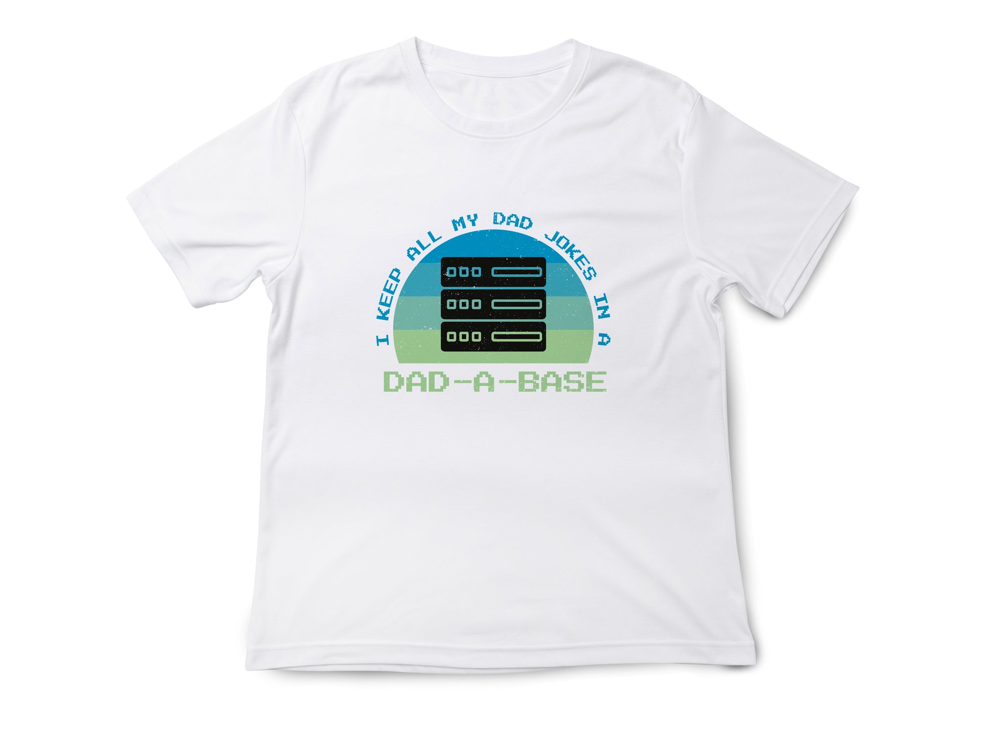 Dad-A-Base Dad Jokes T-Shirt – Funny Fathers Day Gift – Geek Dad Tee – Programmer Dad Shirt – Dad Joke Database Shirt – Gift for Him